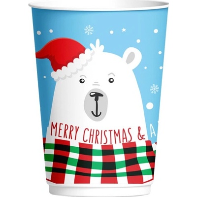 Intertan SA Papierový pohár Vianoce Christmas O90 mm 12oz, 330 ml Typ C-Me