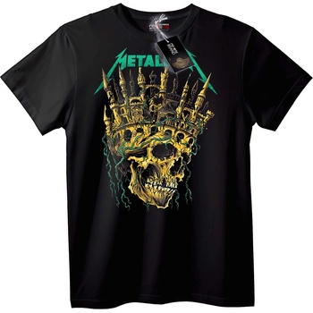 NOONEBRAND Тениска Метален замък с череп - 2XL, Black