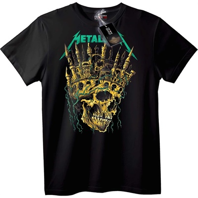 NOONEBRAND Тениска Метален замък с череп - 2XL, Black