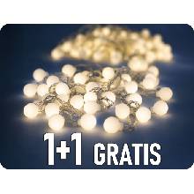 TelForceOne Solárne LED reťazové svietidlo 6,5m, 30xLED, 8 módov, teplá biela, IP65, 1+1 zadarmo! [RTV100182]