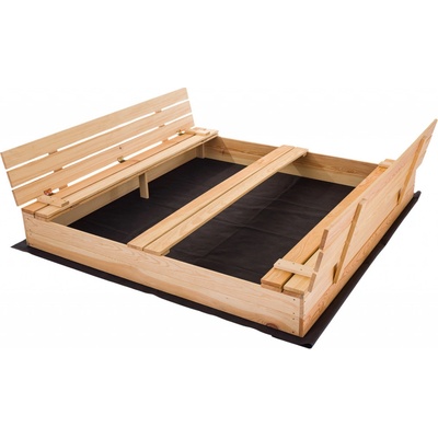 Bestent Pískoviště s lavičkami 160 cm + krycí plachta + agrotextilie SUN