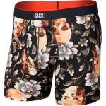 Saxx Мъжко синтетично термобельо Saxx Multi-Sport Mesh Boxer Brief Fly Synthetic base layer - Gold Skull / Black - размер XL (014-2278-0814)