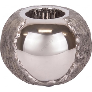 Eurolamp Свещник 7, 5x10, 5 см сребрист/кафяв (EU0746)