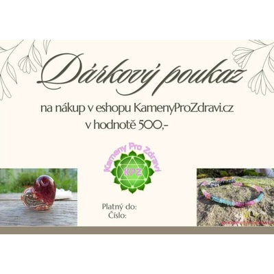Dárkový poukaz v hodnotě 500,-