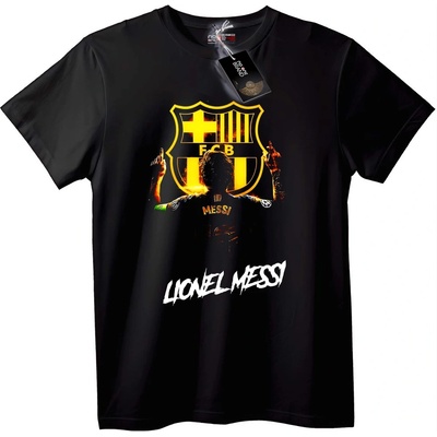 NOONEBRAND Тениска Lionel Messi FC Barcelona - L, Black