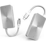 ADAM elements Casa Hub PDC501 - USB-C хъб с 2 USB изхода, USB-C порт и четец за карти памети за устройства с USB-C порт (сребрист) (AAPADHPDC501SL)