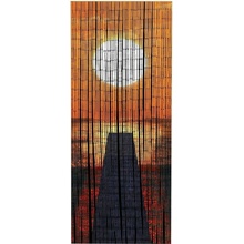 Oranžový bambusový záves do dverí 200x90 cm Sunset - Maximex