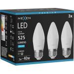 Mexen Nova 3x LED крушка E27, C37, 5W, Студена - 6500K, 525 lm - L102-E27-0565-01x03 (L102-E27-0565-01x03)