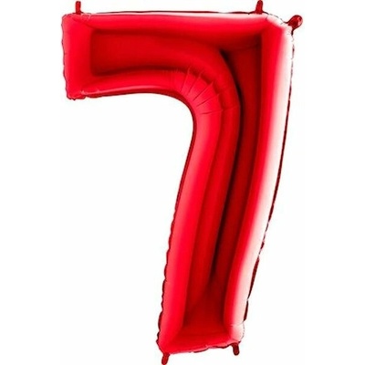 FLEXMETAL Balón foliový číslice, red 102 cm, 7 8435102310504