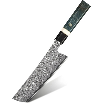 HARAHU Дамаски кухненски нож ZE-37470 - Nakiri / Зелена / Черна KP37470