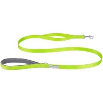amiplay Lead Samba Small - Модерен повод за кучета с две дръжки за по-добър контрол, 150 см. / 1.5 см. - зелен