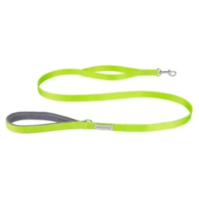 amiplay Lead Samba Small - Модерен повод за кучета с две дръжки за по-добър контрол, 150 см. / 1.5 см. - зелен