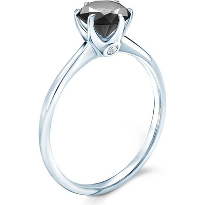 Savicki Zásnubný prsteň The Journey biele zlato čierny diamant TJ R1 SZCD B