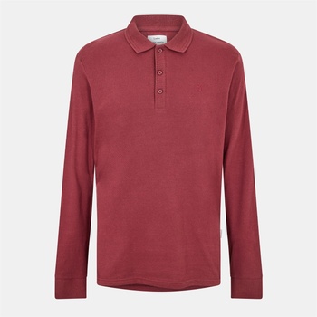 Peter Werth Блуза с яка Peter Werth Men's Barone Long Sleeve Polo Shirt - Burgundy