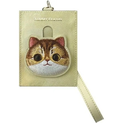 Nimmy Поставка за карти Nimmy Big Eyed Pet 2.0 Cat Wallet - бежова (6971080318542)