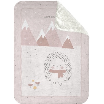Kikkaboo Супер меко бебешко одеяло с шерпа 110/140 см Hedge-hugs (31103020144)