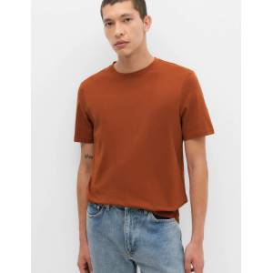 Marks & Spencer Поло тениска от чист памук Marks & Spencer оранжева Marks & Spencer | Oranzhev | МЪЖЕ | L REG