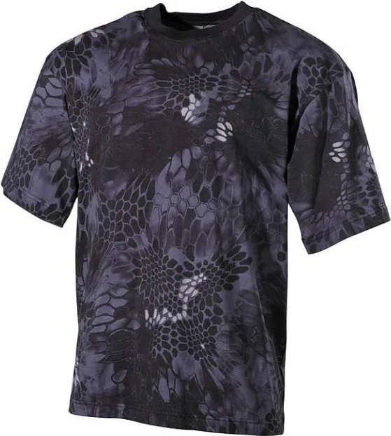 MFH Камуфлажна тениска модел Snake Black, 170 г/м2 (00105N)