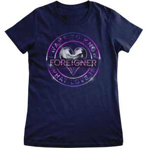 Foreigner I Want To Know What Love Is Navy M Дамски Риза (PA-5-FOR001-PAPL2683-NV-M)