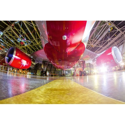 DIMEX ART Флизелинов фототапет самолет в хангар 375 x 250 см