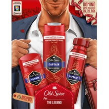 OLD SPICE Captain tuhý dezodorant 50 ml, dezodorant v spreji 150 ml a sprchový gél 250 ml