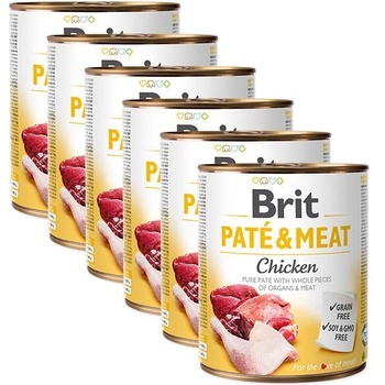 Brit Консерва Brit Paté & Meat Пиле 6 x 800 г