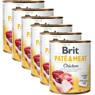 Brit Консерва Brit Paté & Meat Пиле 6 x 800 г