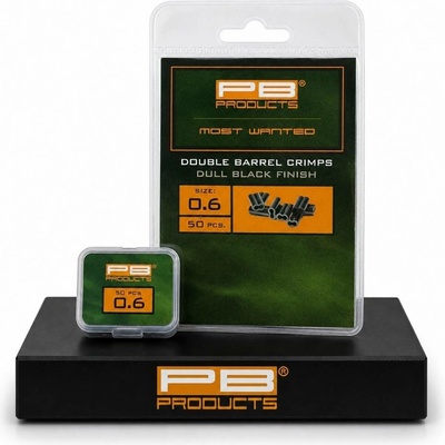 PB Products Double Barrel Crimps 0,6 mm – matná černá 50 ks