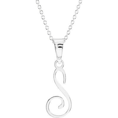 Gemmax Řetízek s písmenem „S“ bílé zlato GUSWN-42451-25841