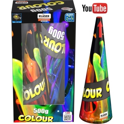 Ohňostrojová fontána Vulkán 500 g color 2 ks