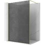 Mexen Kioto душ кабина Walk-in 160 x 200 cm, пукнатини графит 12 mm, злато четкано (800-160-101-55-44-X)