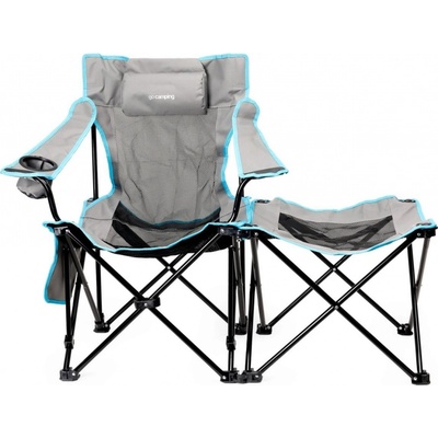 Platinet PL0634 Skladací kempingový stôl + stolička šedá/modrá