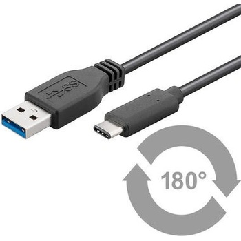 MicroConnect USB3.1CA2 USB3.1 C (M) - USB3.0 A (M), 2m, černý