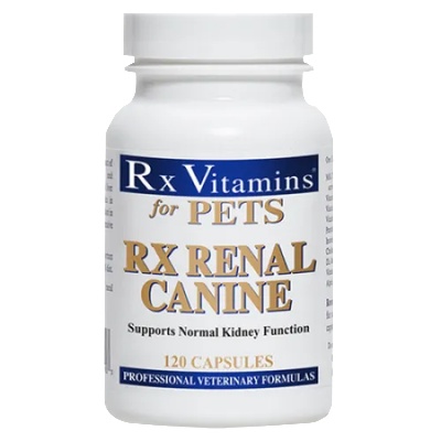 Rx Vitamins Inc RX Renal Canine - поддържа бъбречната функция, за кучета, 120 капсули, Rx Vitamins САЩ - 8115