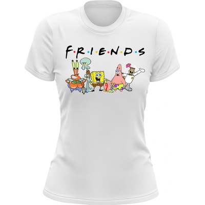 MemeMerch Tričko Spongebob Friends White