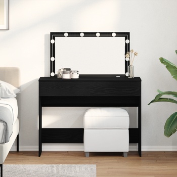 vidaXL Тоалетка с чекмедже Черен дъб 100 x 40 x 120 см Инженерно дърво (868862)