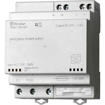 Finder 78.36.1.230.2402 spínaný síťový zdroj 36 W Počet výstupů:1 x Obsah 1 ks
