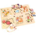 Hape Дървен пъзел Hape International - Ферма, 13 части (H1655) - ozone