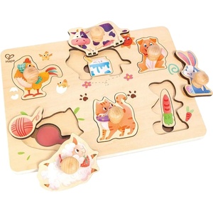 Hape Дървен пъзел Hape International - Ферма, 13 части (H1655) - ozone