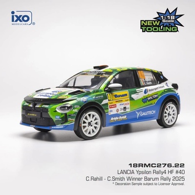 IXO Lancia Ypsilon HF Rally4 Barum Rally 2025 40 Rahill Smith 1:18