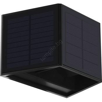 MILAGRO LED соларен стенен фенер WINGS LED/2W/1300 mAh 3, 7V 6000K IP54 черен (MI2143)