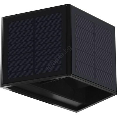 MILAGRO LED соларен стенен фенер WINGS LED/2W/1300 mAh 3, 7V 6000K IP54 черен (MI2143)
