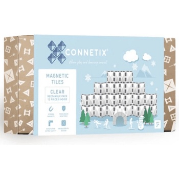 Connetix Clear Rectangle Pack 12 ks obdelníků