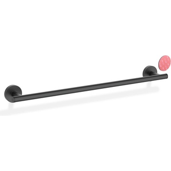 DECOR WALTHER Закачалка на релса за кърпи Basic самозалепващ се монтаж 50 см черен мат (0535160)
