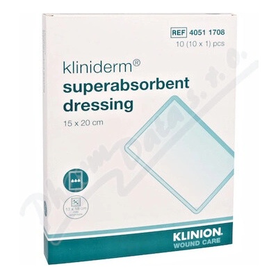 Kliniderm Superabsorpčný obväz 15 × 20 cm 10 ks