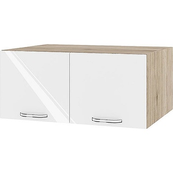 ИРИМ Горен кухненски шкаф Сити АРФ-Бяло гланц-05-112 80 см