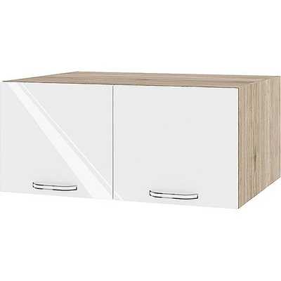 ИРИМ Горен кухненски шкаф Сити АРФ-Бяло гланц-05-112 80 см