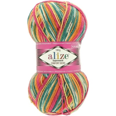 Alize Superwash Comfort Sock farebná 7839