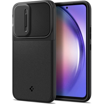 Image 1 of Spigen Optik Armor Case - тънък качествен силиконов (TPU) калъф с капак за камерата за Samsung Galaxy A54 5G (черен)