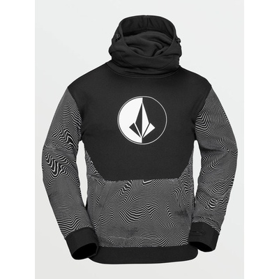 Volcom Hydro Riding BLACK PRINT mikiny přes hlavu černá